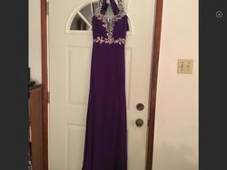 Tony Bowls Purple Size 10 Floor Length $300 Train Dress on Queenly