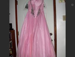 Tony Bowls Pink Size 16 Corset Silver Ball gown on Queenly