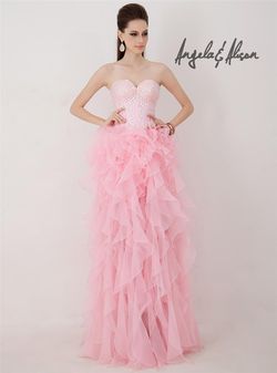 Style 41037 Angela and Alison Pink Size 2 Jewelled Prom Military A-line Dress on Queenly