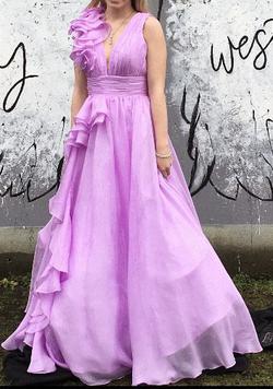 Mac Duggal Purple Size 6 Ball gown on Queenly