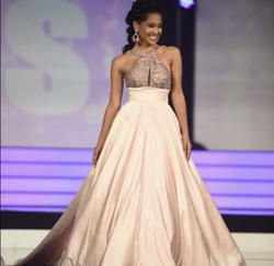 Jovani couture Pink Size 0 Custom Train Ball gown on Queenly