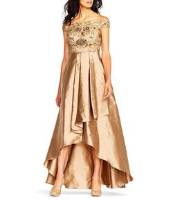 Addrianna Papel Gold Size 4 Ball gown on Queenly