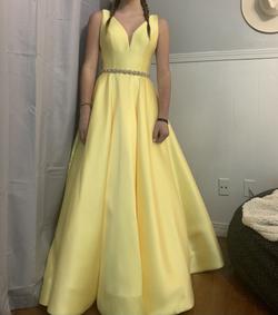 Sherri Hill Yellow Size 4 Prom Jewelled Ball gown on Queenly