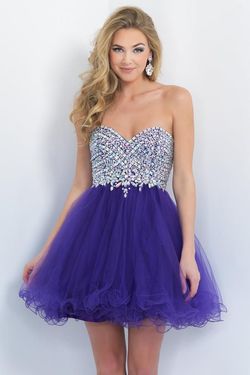 Style 10053 Blush Prom Purple Size 8 Homecoming Midi Corset Cocktail Dress on Queenly