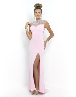 Style 9988 Blush Prom Pink Size 6 Sequined Mermaid Dress on Queenly