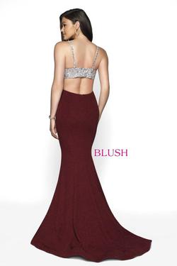 Style 11710 Blush Prom Red Size 0 Tall Height Burgundy Prom Mermaid Dress on Queenly