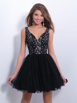 Style 9867 Blush Prom Black Size 6 Lace Midi Wednesday Cocktail Dress on Queenly