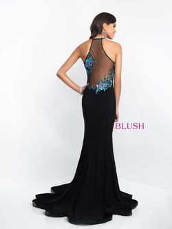 Style 11513 Blush Prom Black Tie Size 2 Tall Height Mermaid Dress on Queenly