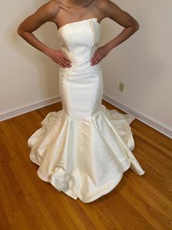 Mac Duggal Couture White Size 8 Mac Duggal Strapless Mermaid Dress on Queenly