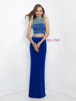 Style 11055 Blush Prom Royal Blue Size 8 Prom Straight Dress on Queenly