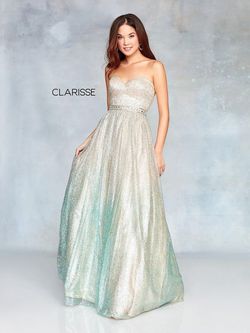 Style 3821 Clarisse Multicolor Size 2 Floor Length Ball gown on Queenly