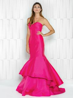 Style 1689 Colors Pink Size 4 Tall Height Strapless Prom Mermaid Dress on Queenly