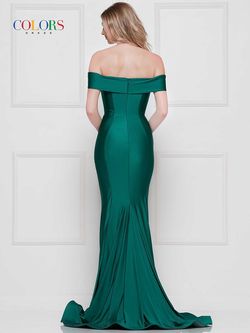 Style 2107 Colors Green Size 10 Sorority Formal Wedding Guest Side slit Dress on Queenly