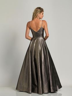 Style A8489 Dave and Johnny Gold Size 2 Prom Shiny Military Pageant A-line Dress on Queenly