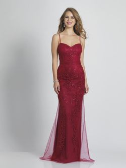 Style A9151 Dave and Johnny Red Size 2 Sorority Formal Mermaid Dress on Queenly