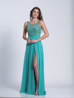 Style A6187 Dave and Johnny Green Size 24 Wedding Guest Prom Tall Height Plus Size Side slit Dress on Queenly