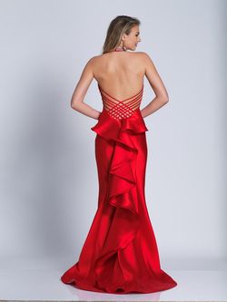 Style 3422 Dave and Johnny Red Size 4 Pageant $300 Floor Length Mermaid Dress on Queenly