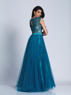 Style A5274 Dave and Johnny Blue Size 18 Teal Floor Length A-line Dress on Queenly