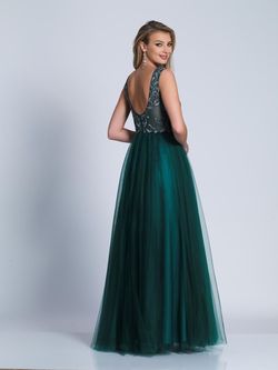 Style 3359 Dave and Johnny Green Size 16 Military Emerald A-line Dress on Queenly