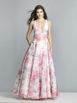 Style A7527 Dave and Johnny Pink Size 10 $300 Plunge Prom A-line Dress on Queenly