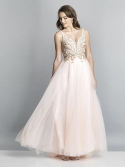 Style A7536 Dave and Johnny Light Pink Size 18 Beaded Top Tall Height Appearance Ball gown on Queenly