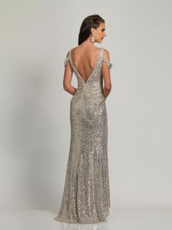 Style A8750 Dave and Johnny Silver Size 14 Euphoria Prom Sorority Formal Holiday Side slit Dress on Queenly