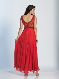 Style 1363 Dave and Johnny Red Size 20 Military Prom Plus Size Tall Height A-line Dress on Queenly
