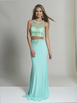 Style 2499 Dave and Johnny Blue Size 2 Teal Military Straight Dress on Queenly