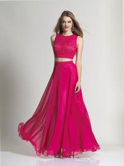 Style 2376 Dave and Johnny Pink Size 10 Prom Wedding Guest Two Piece Straight Dress on Queenly