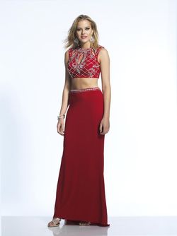 Style 2260 Dave and Johnny Red Size 8 Two Piece Dave & Johnny Straight Dress on Queenly