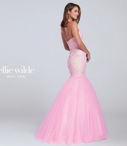 Style EW117120 Ellie Wilde Pink Size 0 Pageant Tall Height Prom Mermaid Dress on Queenly