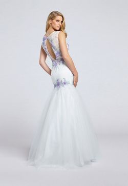 Style EW117018 Ellie Wilde White Size 14 Prom Keyhole Sweetheart Mermaid Dress on Queenly