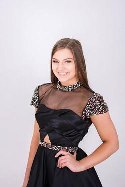 Rachel Allan Black Size 4 Multicolor Holiday Cut Out Cocktail Dress on Queenly
