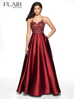 Style 19137 Flair Red Size 12 Pageant Plus Size Tall Height A-line Dress on Queenly