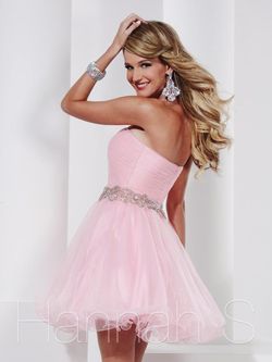 Style 27808 Hannah S Pink Size 2 $300 Quinceanera Strapless Cocktail Dress on Queenly