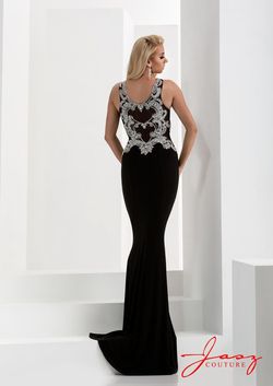 Style 5676 Jasz Couture Black Size 2 Wedding Guest Pageant Sequin Side slit Dress on Queenly