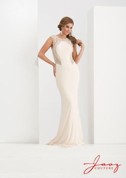 Style 5623 Jasz Couture White Size 4 Sequin Cap Sleeve Prom Mermaid Dress on Queenly