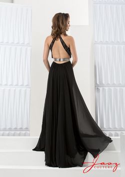 Style 5753 Jasz Couture Black Size 8 Tall Height Floor Length Side slit Dress on Queenly