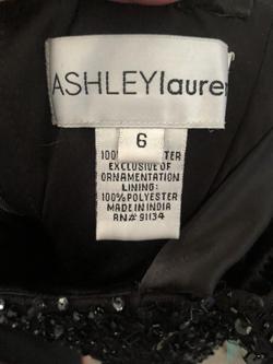 Ashley Lauren Black Tie Size 6 Floor Length Side Slit Straight Dress on Queenly