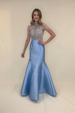 Larissa Couture LV Blue Size 6 Tall Height Mermaid Dress on Queenly