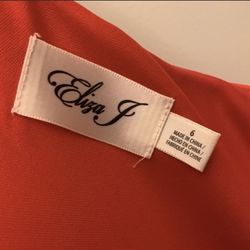 Eliza J Red Size 6 Midi Tall Height $300 Prom Cocktail Dress on Queenly