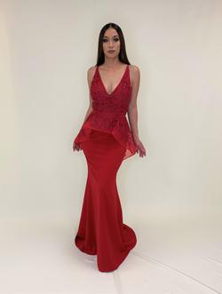 Larissa Couture LV Red Size 4 Floor Length A-line Dress on Queenly