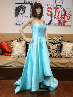 Andrea & Leo Couture Blue Size 14 Ball gown on Queenly