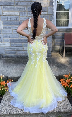 Jovani Yellow Size 8 Mermaid Dress on Queenly