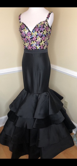 Jovani Black Size 4 Sequin 50 Off Mermaid Dress on Queenly
