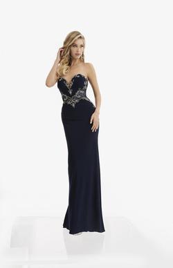 Style 6051 Jasz Couture Blue Size 8 Tall Height Strapless Prom Mermaid Dress on Queenly