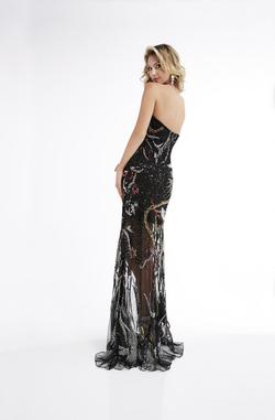 Style 1322 Jasz Couture Black Size 2 Tall Height Sheer Strapless Prom Mermaid Dress on Queenly
