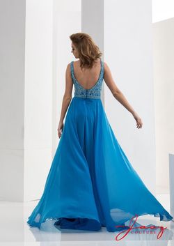Style 5642 Jasz Couture Blue Size 14 Prom Plus Size Turquoise Tall Height A-line Dress on Queenly