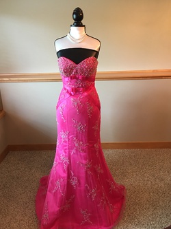 Style 5556 Faviana Pink Size 6 Mermaid Dress on Queenly