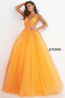 Style 02840 Jovani Orange Size 4 Tall Height Prom Ball gown on Queenly